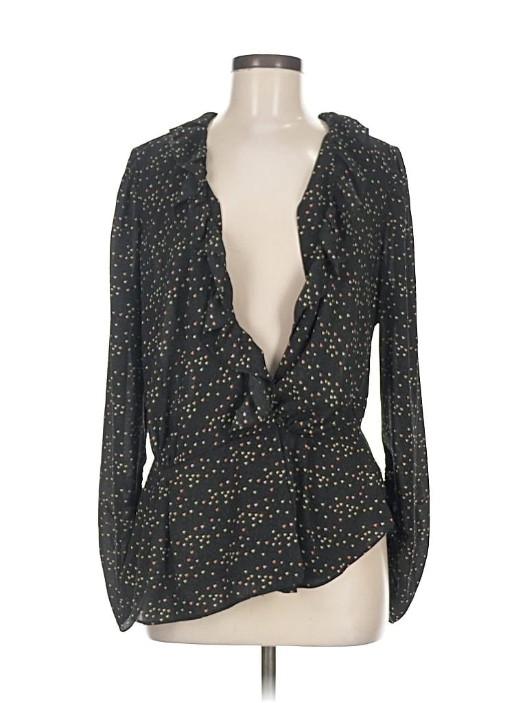 Pre-owned Cabi Long Sleeve Blouse In Green