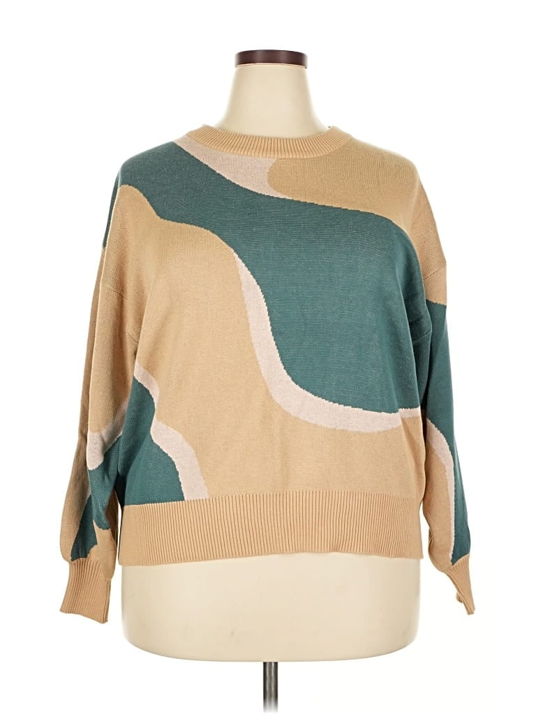 Pre-owned Eloquii Pullover Sweater In Brown