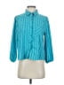 Adrienne Vittadini Print Teal 3/4 Sleeve Blouse Size S - photo 1
