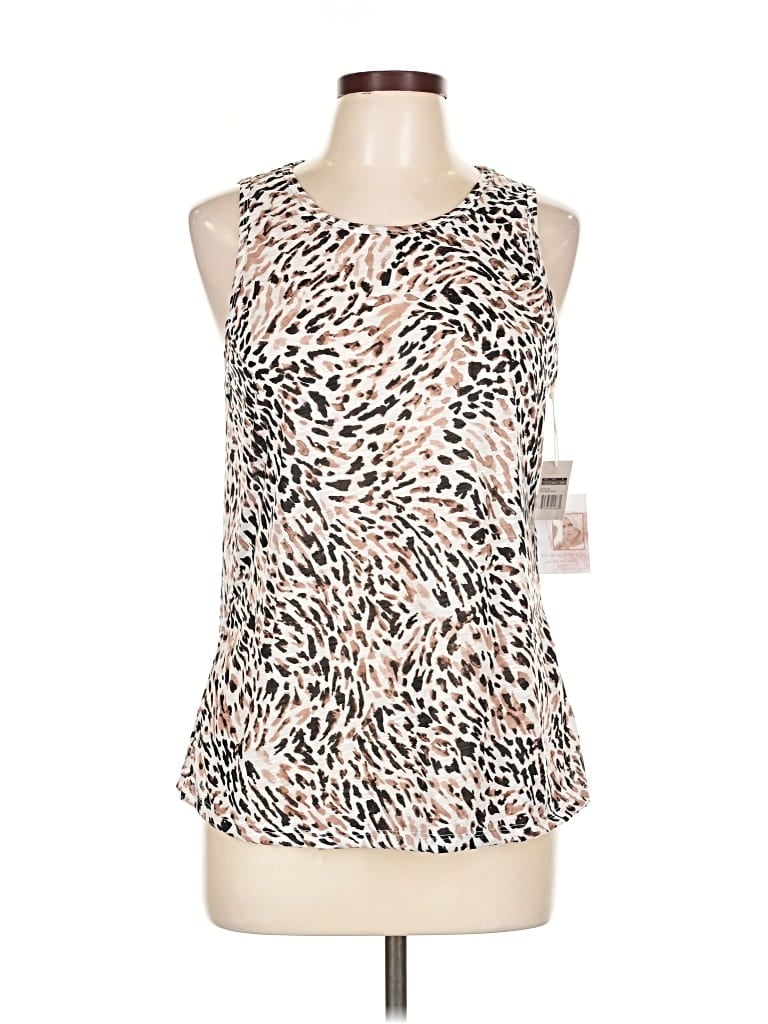 Pre-owned Jessica Simpson Sleeveless Top Ivory Halter Neckline Tops In White