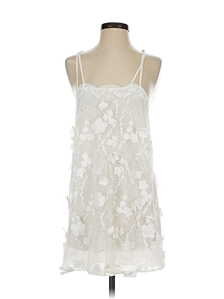 Pre-owned Flora Nikrooz Sleeveless Top Ivory Halter Neckline Tops In White