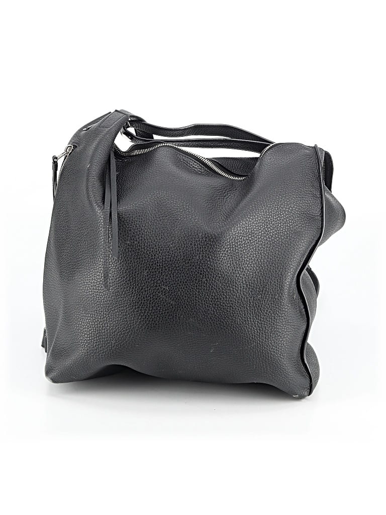 Pre-owned Allsaints Leather Backpack In Black