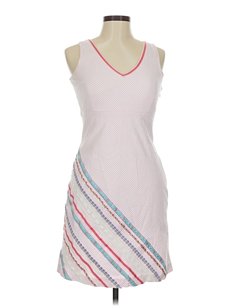 Pre-owned Garnet Hill Casual Dress In White