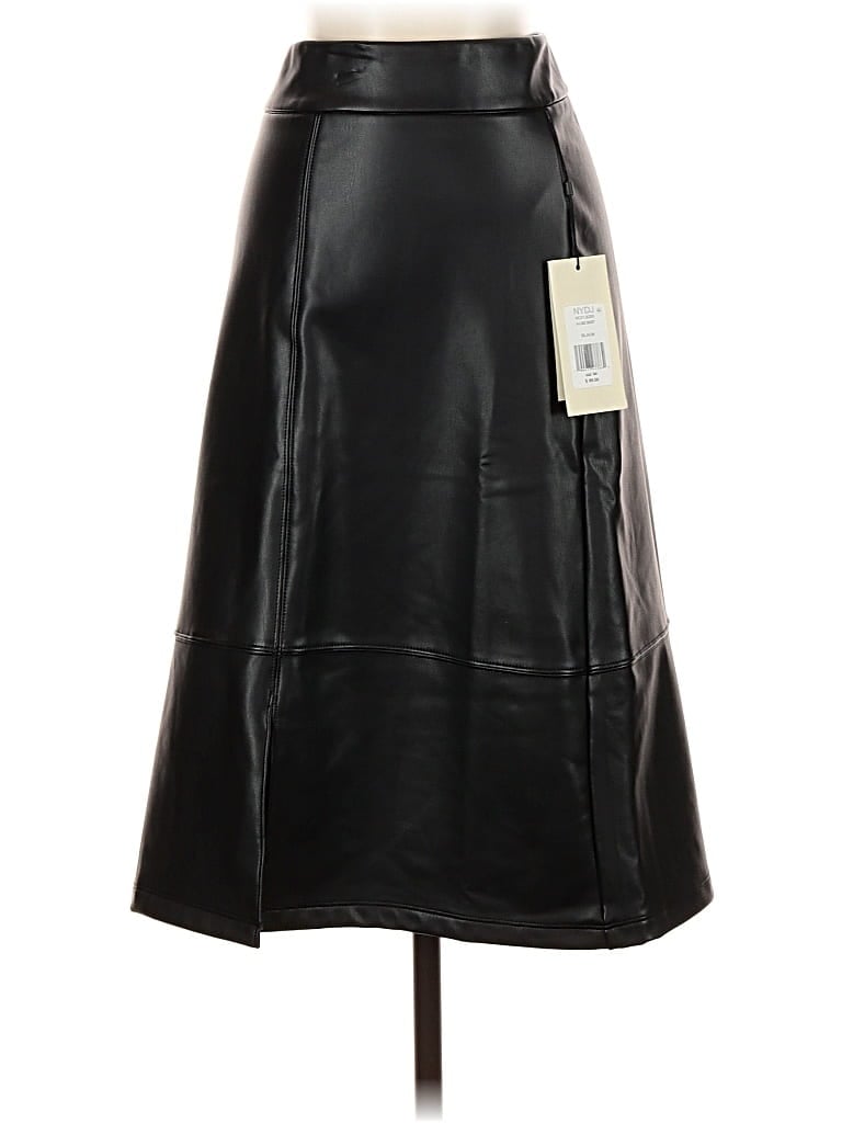 Assorted Brands Faux Leather Skirt In Black