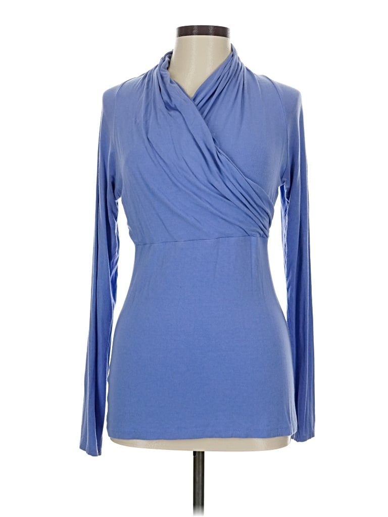 Pre-owned Lucy Long Sleeve Blouse In Blue