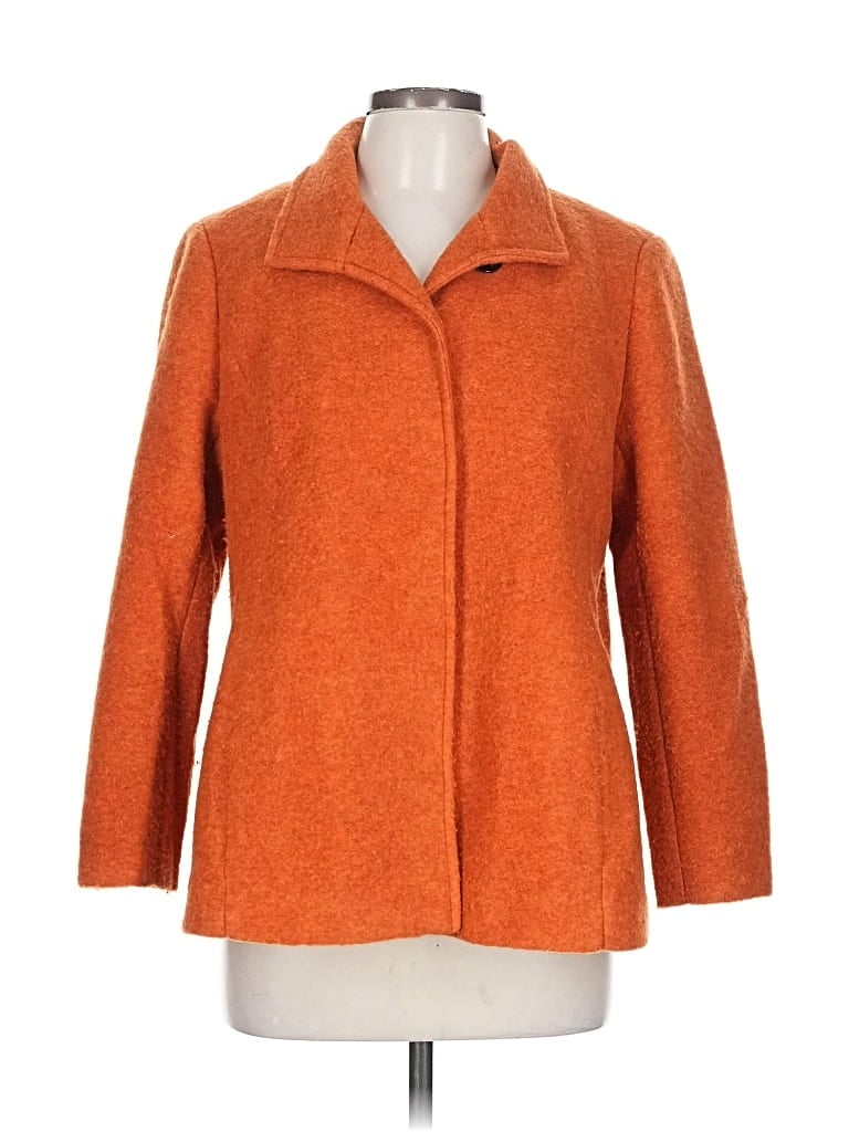 Pre-owned Lands' End Coat In Orange