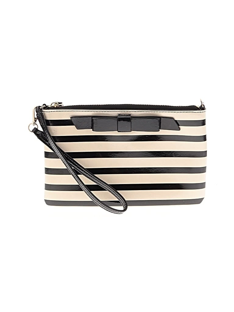 Pre-owned Kate Spade New York Leather Wristlet In White