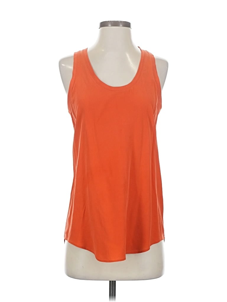 Pre-owned Equipment Sleeveless Top Orange Scoop Neck Tops