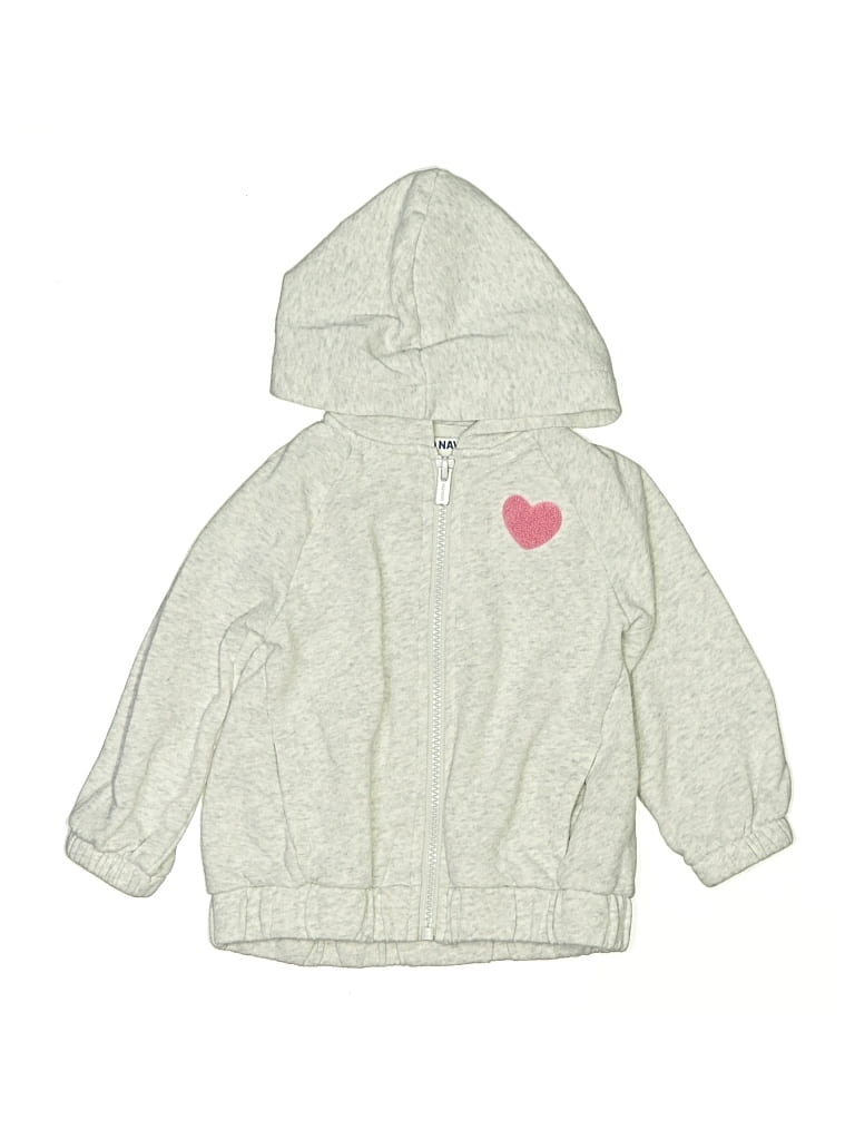 Pre-owned Old Navy Kids' Zip Up Hoodie In Silver