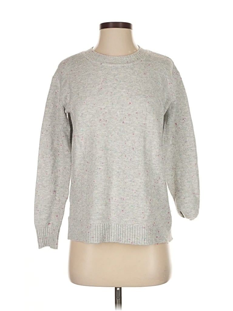 Pre-owned Ann Taylor Loft Pullover Sweater In Silver
