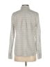 Ann Taylor 100% Cotton Stripes Gray Long Sleeve Button-Down Shirt Size 4 - photo 2