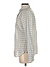 Ann Taylor 100% Cotton Stripes Gray Long Sleeve Button-Down Shirt Size 4 - photo 5