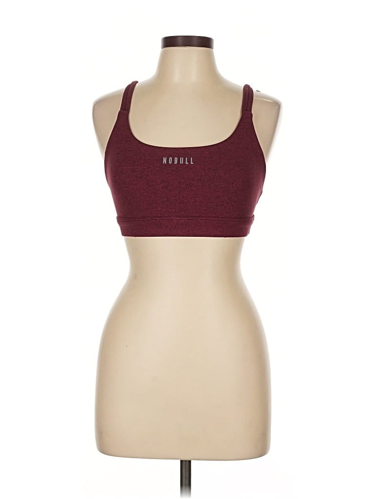 Pre-owned Nobull Sports Bra In Burgundy