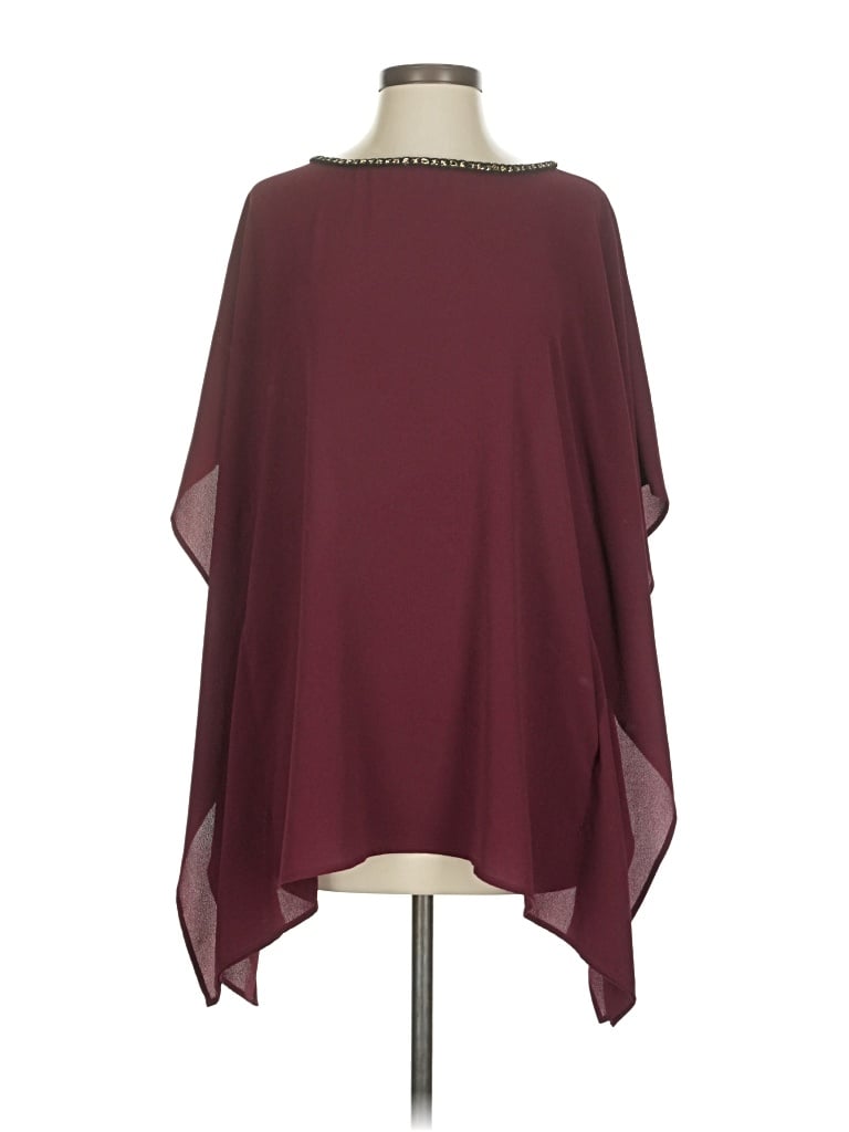 Pre-owned Michael Michael Kors 3/4 Sleeve Blouse In Burgundy