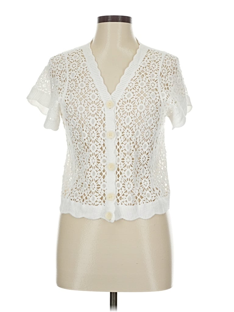 Assorted Brands Cardigan Sweater In White