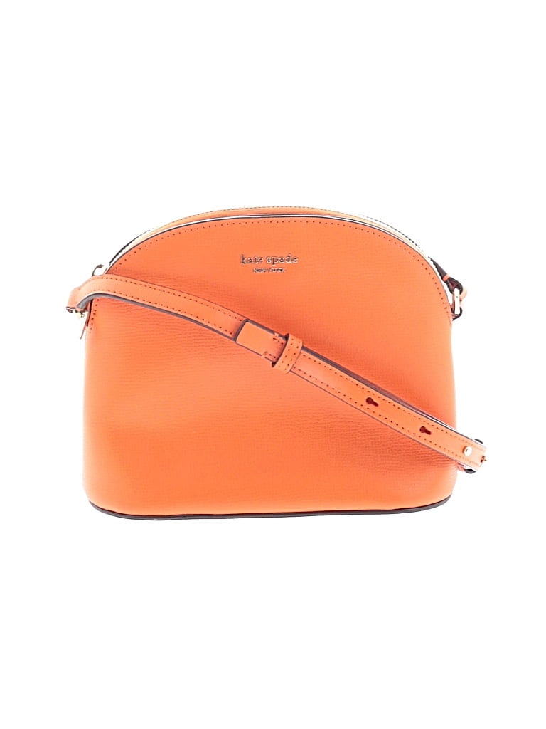 Pre-owned Kate Spade New York Leather Crossbody Bag In Orange