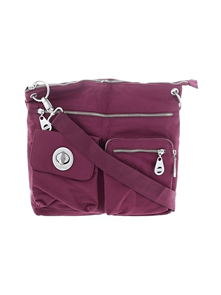 Pre-owned Baggallini Crossbody Bag In Burgundy