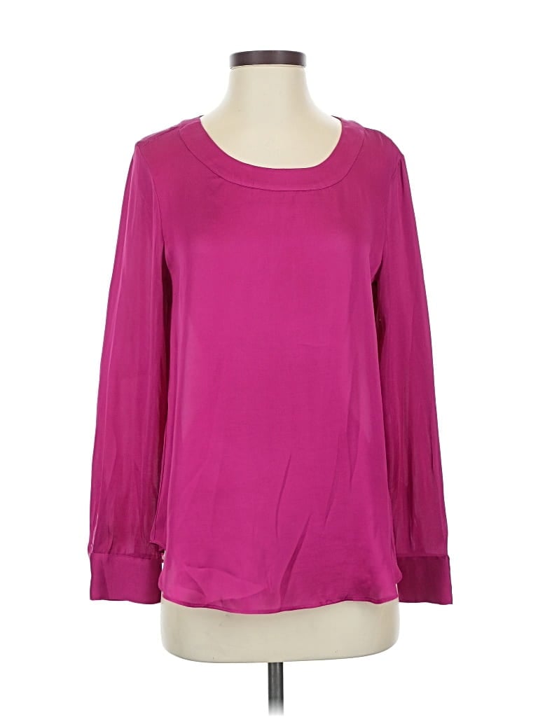 Pre-owned Banana Republic Long Sleeve Blouse In Pink