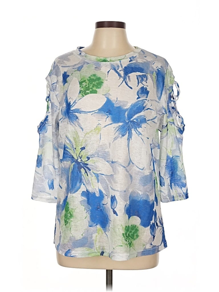 Pre-owned Assorted Brands 3/4 Sleeve Blouse In White