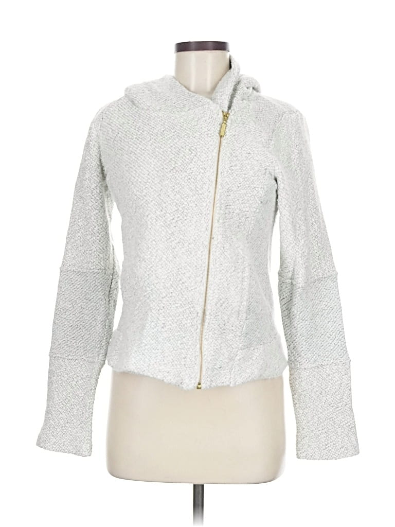 Pre-owned Lucky Brand Cardigan Sweater In Silver