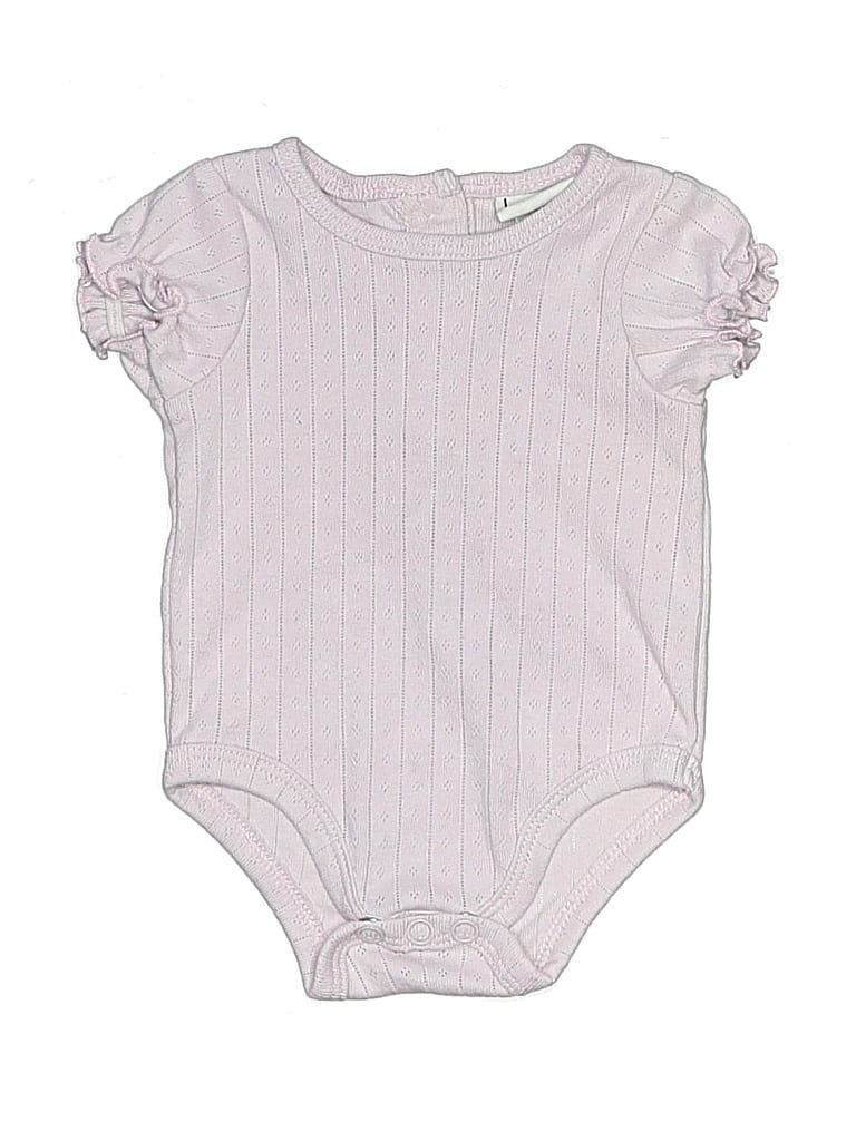 Pre-owned Nicole Miller Babies' Short Sleeve Onesie In Purple