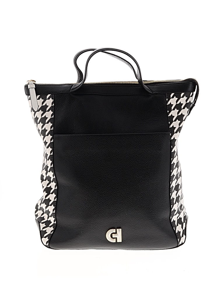 Pre-owned Cole Haan Leather Backpack In Black