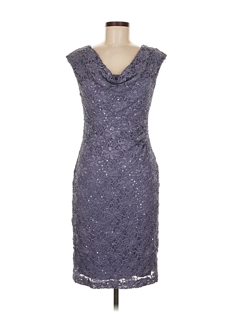 Pre-owned Connected Apparel Cocktail Dress In Gray
