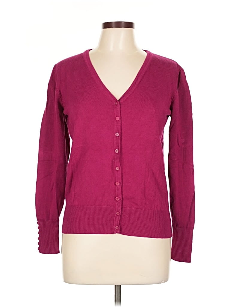 Pre-owned Cielo Cardigan Sweater In Burgundy