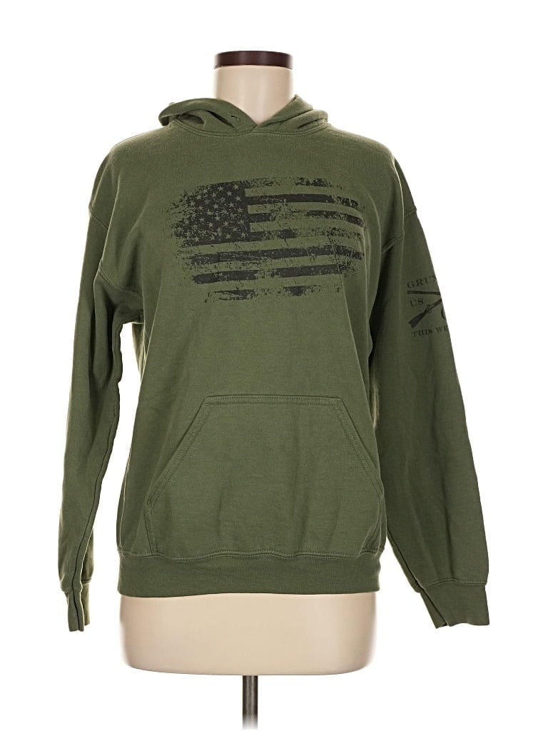 Pre-owned Grunt Style Pullover Hoodie In Green