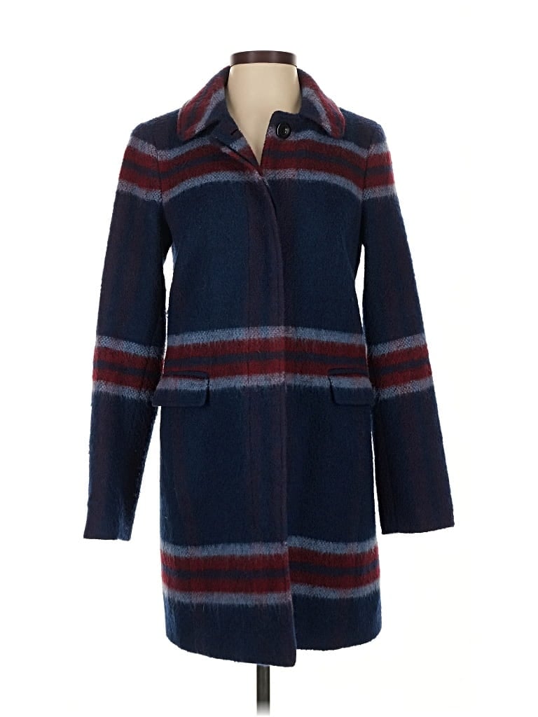 Pre-owned Ann Taylor Loft Coat In Blue