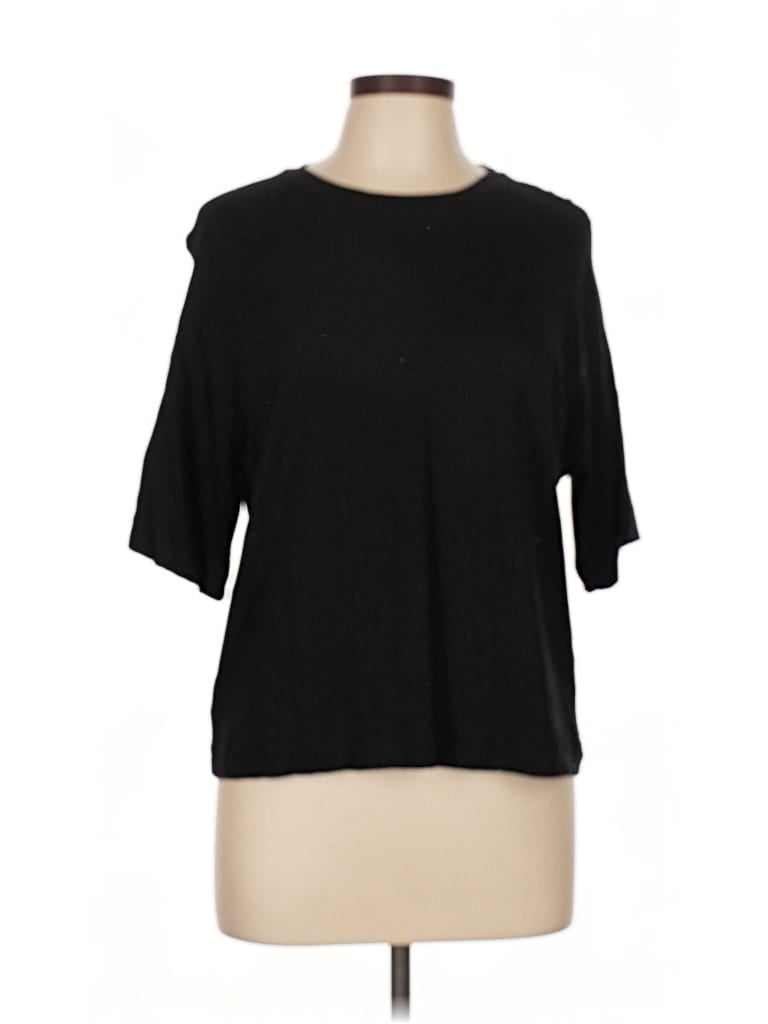 Pre-owned Ann Taylor Loft 3/4 Sleeve T-shirt In Black