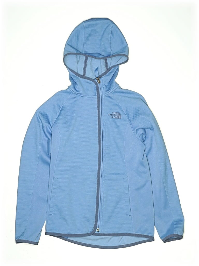 Pre-owned The North Face Kids' Zip Up Hoodie In Blue