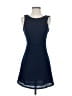 Aqua 100% Polyester Solid Blue Casual Dress Size S - photo 1