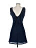 Aqua 100% Polyester Solid Blue Casual Dress Size S - photo 2