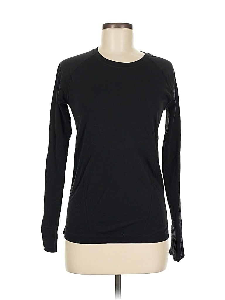 Pre-owned Athleta Long Sleeve T-shirt In Black