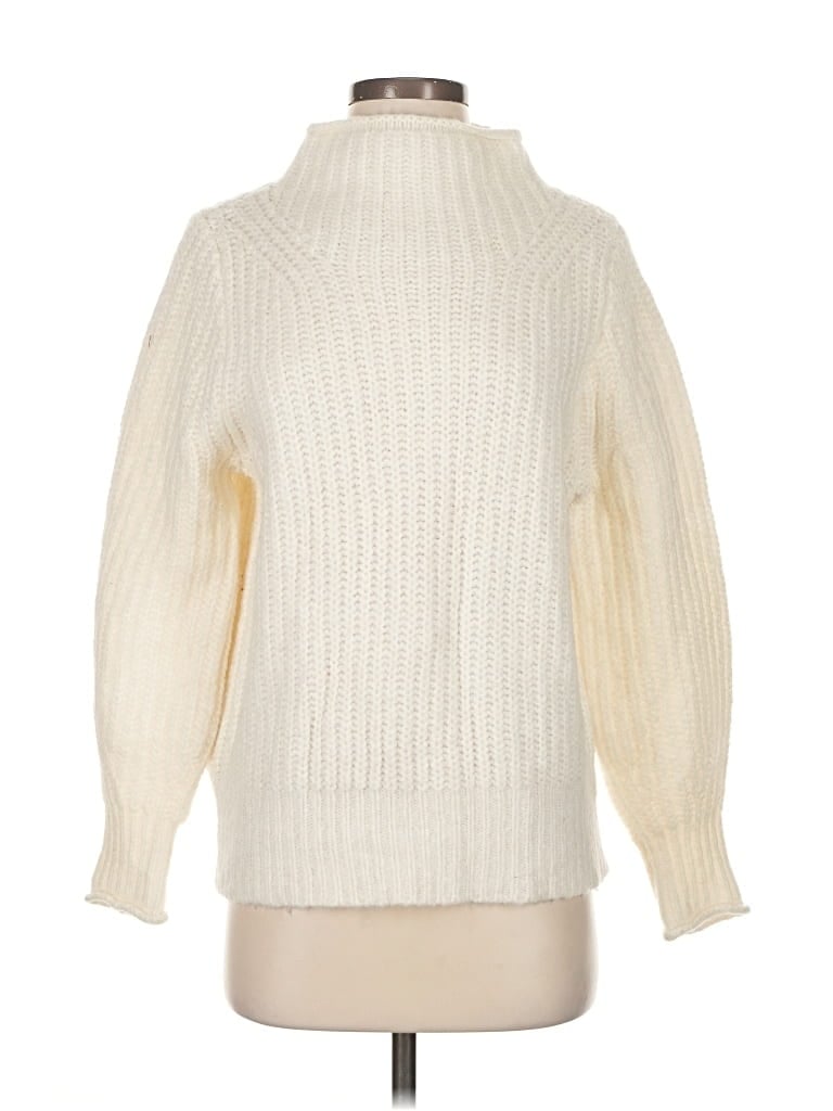 Pre-owned Madewell Turtleneck Sweater In White