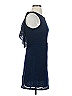 Aqua 100% Polyester Solid Blue Casual Dress Size S - photo 4