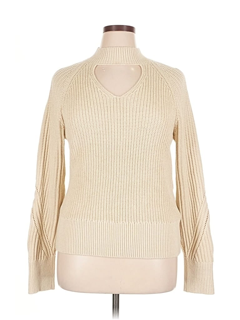 Pre-owned Inc International Concepts Turtleneck Sweater In White