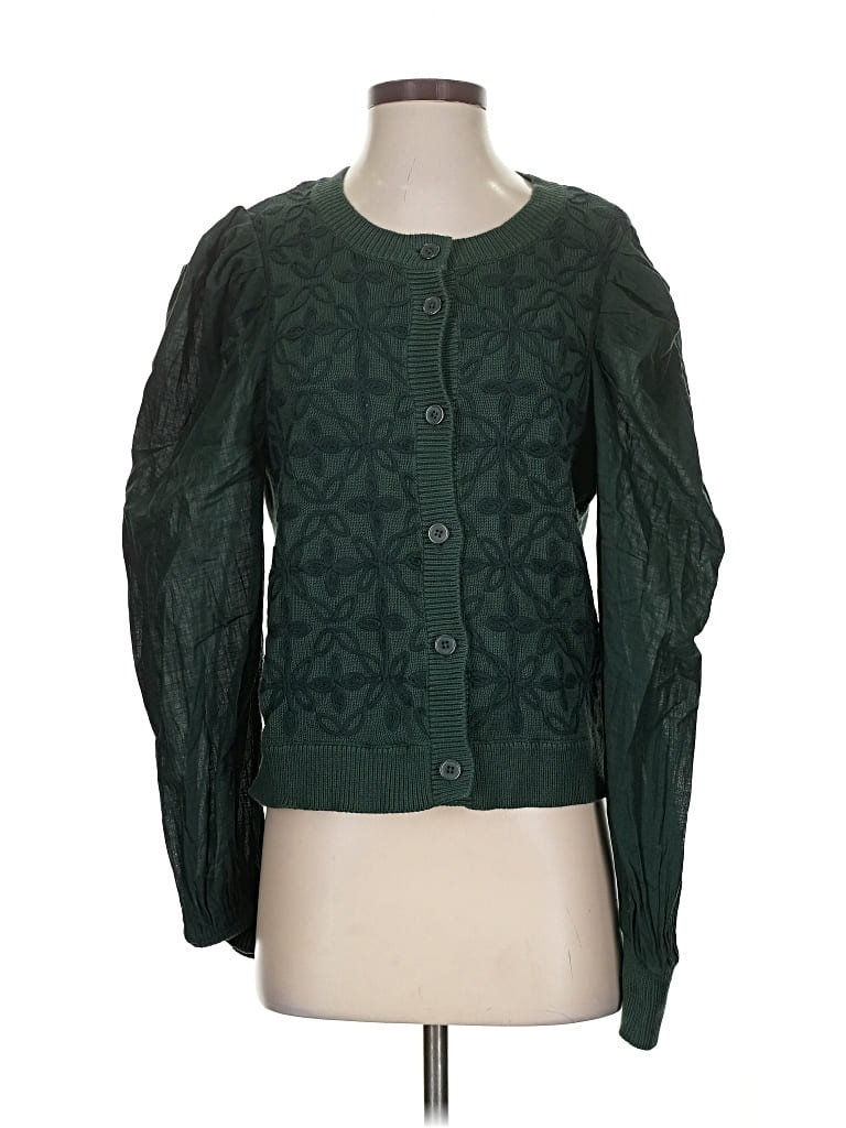 Pre-owned By Anthropologie Cardigan Sweater In Green