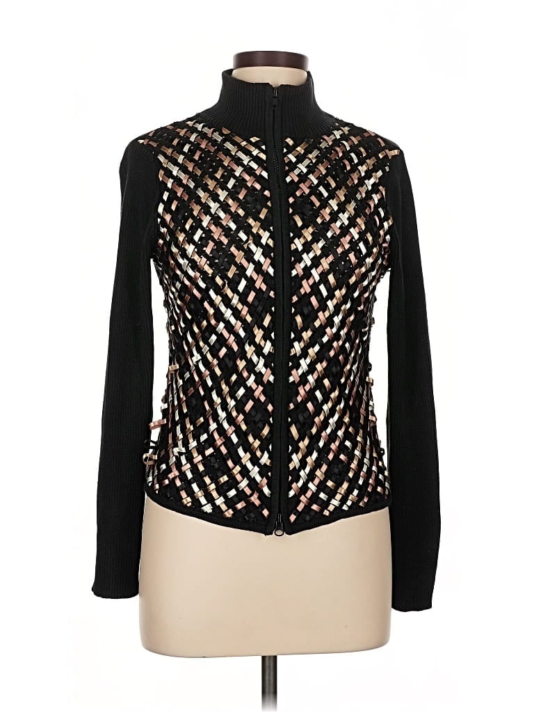 Pre-owned Austin Reed Cardigan Sweater In Black