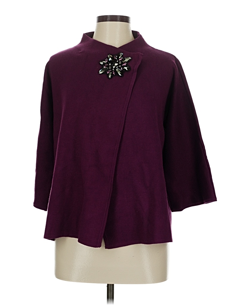 Pre-owned Jm Collection Cardigan Sweater In Purple