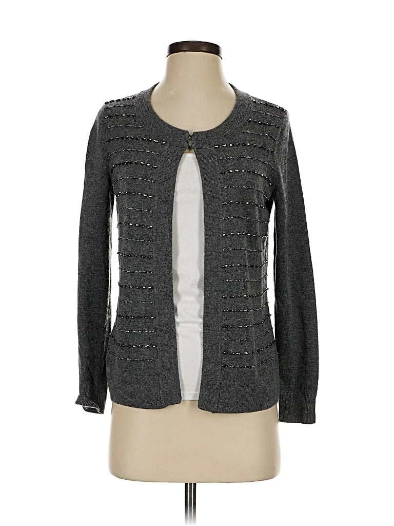 Pre-owned Talbots Cardigan Sweater In Gray
