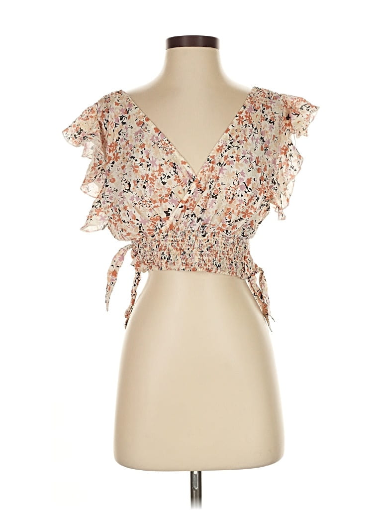 Pre-owned Free People Sleeveless Blouse In Brown