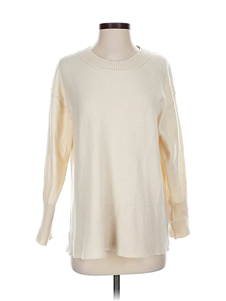 Pre-owned Free People Cashmere Pullover Sweater In White