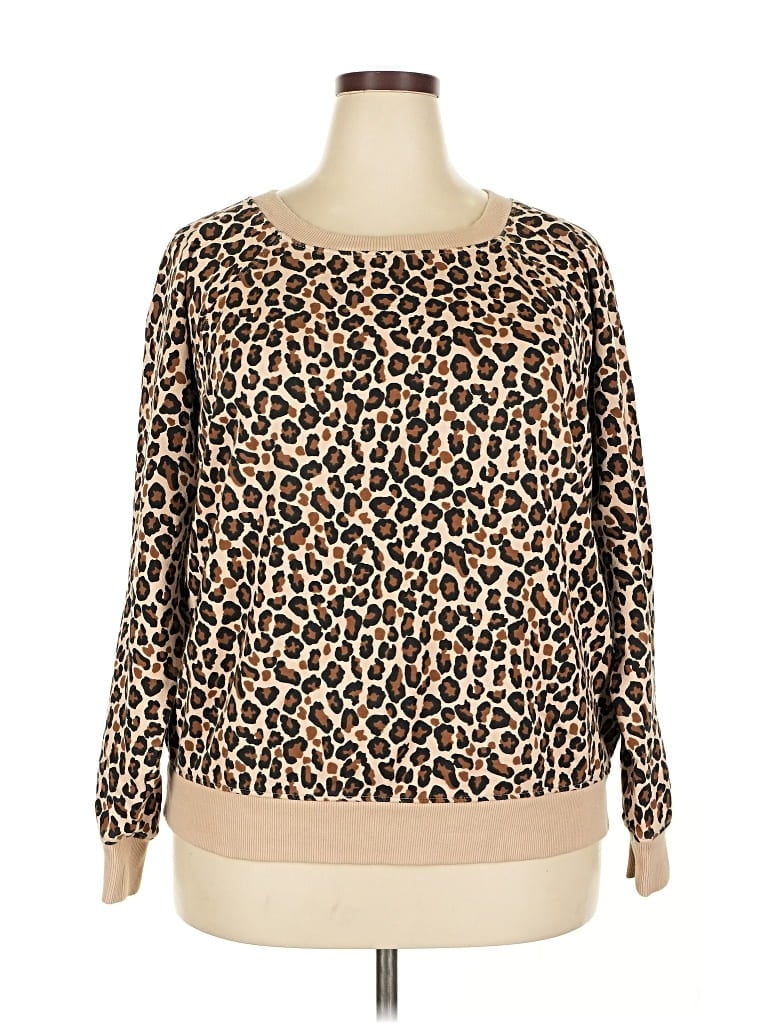 Pre-owned Crown & Ivy Pullover Sweater In Brown