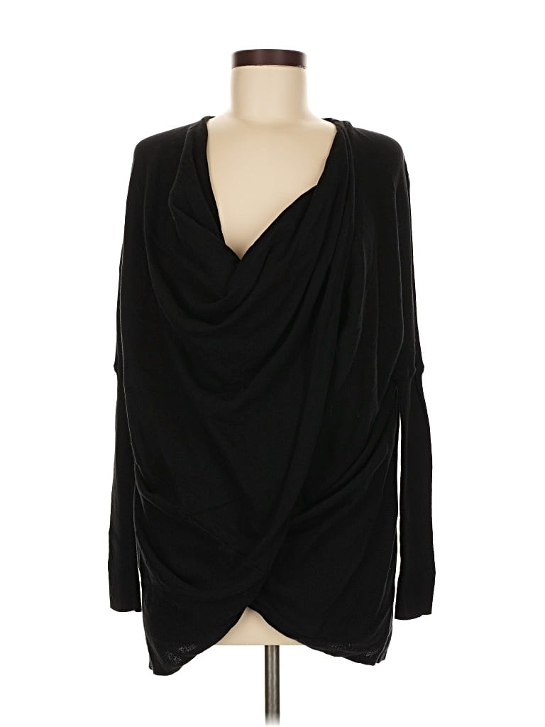 Pre-owned Allsaints Long Sleeve Blouse In Black