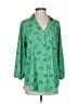 CAbi 100% Polyester Green 3/4 Sleeve Blouse Size XS - photo 1