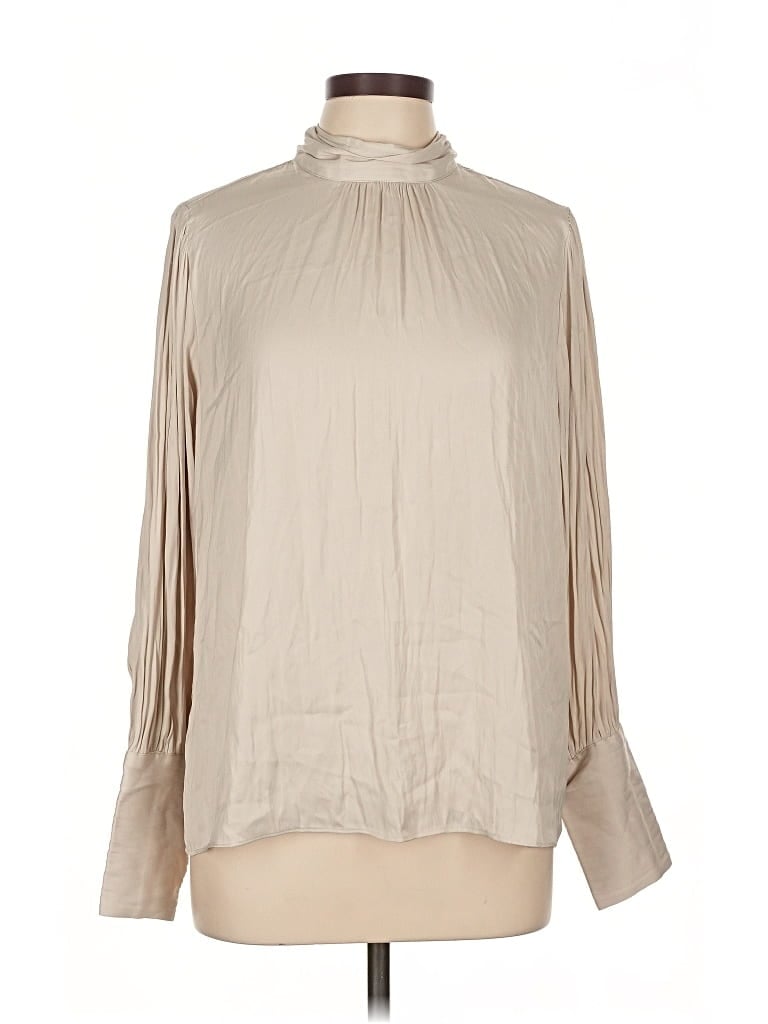 Pre-owned Rachel Zoe Tjx Long Sleeve Blouse In Brown