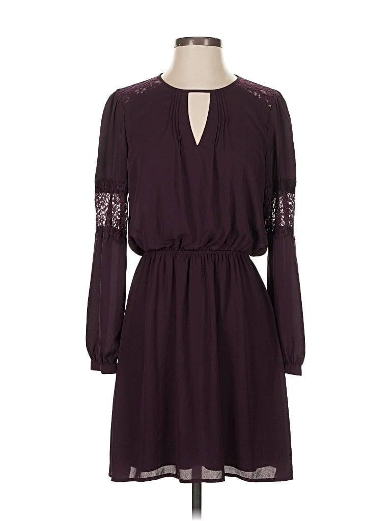 Pre-owned Express Casual Dress In Burgundy