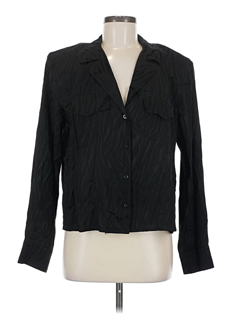 Pre-owned The Andamane Long Sleeve Blouse In Black